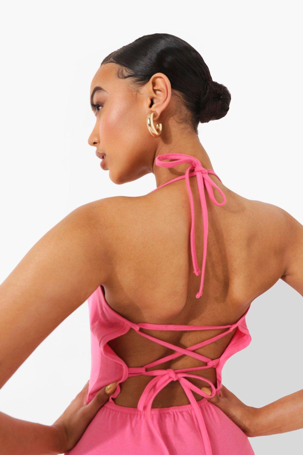 Boohoo neon hot sale pink dress